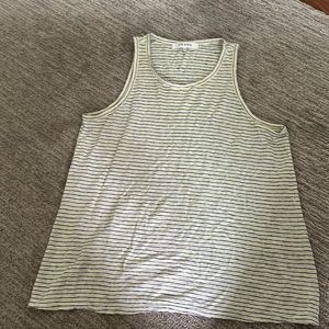 Frame linen striped tank xs
